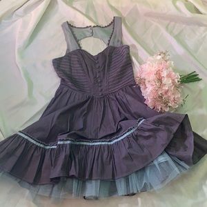 Hand-dyed lavender and baby blue corset dress ☁️